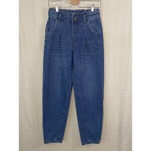 Skinny Fries Womens Hipster Pleated Mom Jeans Size 5 Streetwear Everyday Preppy